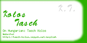 kolos tasch business card